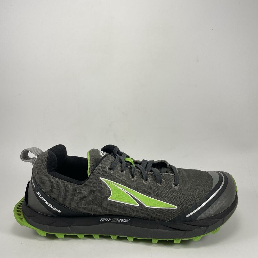 Altra Lone Peak 3.0 Trail Running Shoes Mens Size 8 Grey Lime Green Low Top